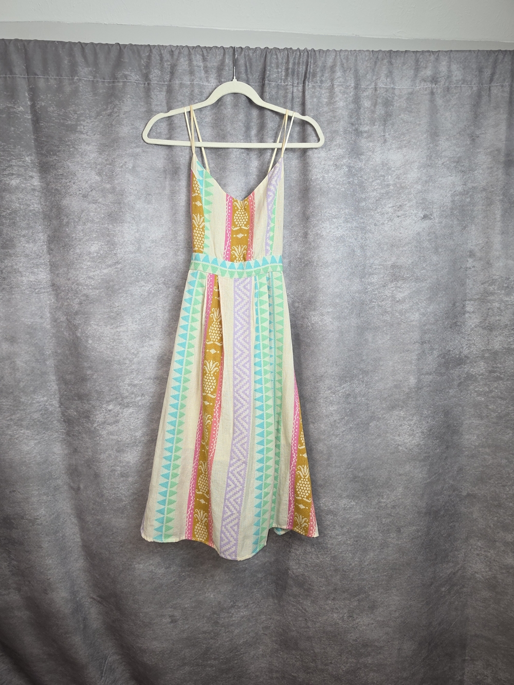 En Creme Pineapple Midi Dress Multicolor